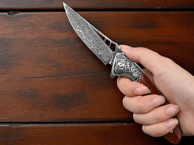 Couteau artisanal manche en bois