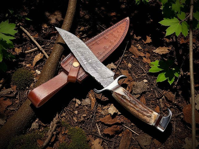 Couteau bowie damas