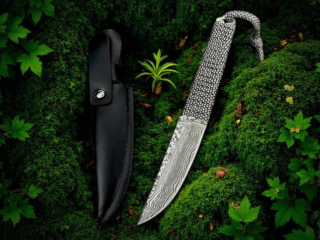 Couteau bushcraft damas