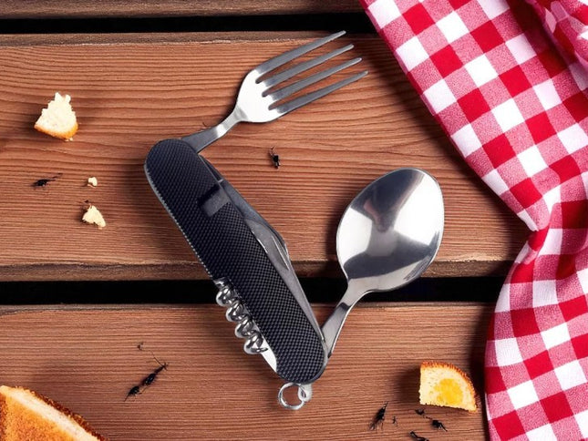Couteau camping cuillere fourchette