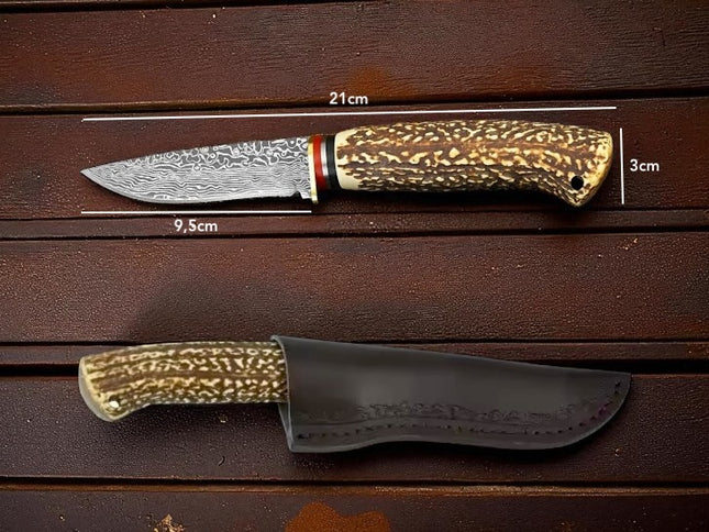 Couteau corne cerf chinois