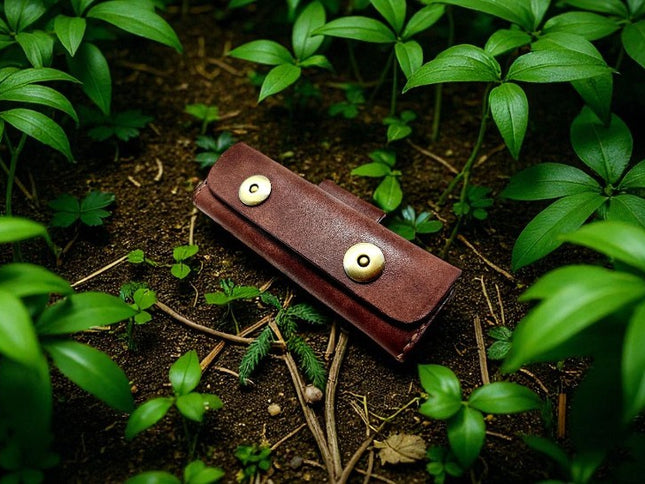 Couteau cuir etui pliant