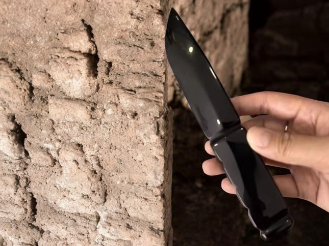 Couteau cuisine en obsidienne