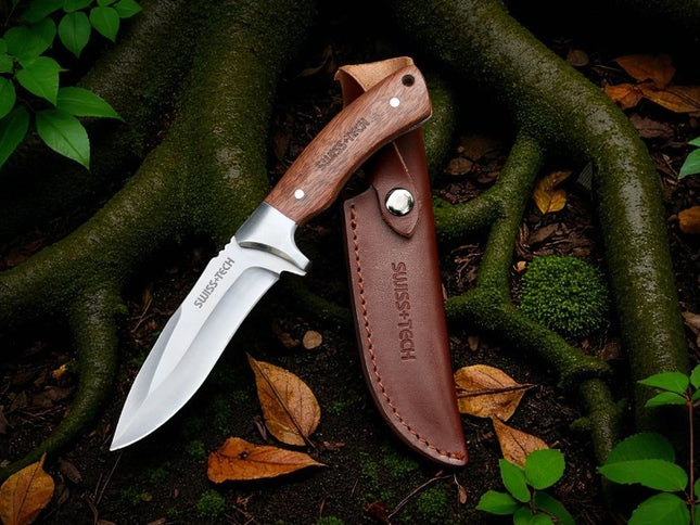 Couteau de chasse manche en bois