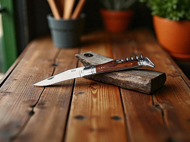Couteau de poche avec tire bouchon