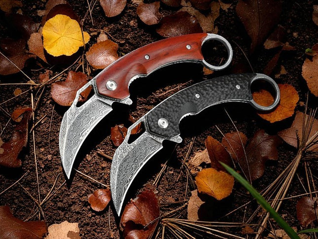 Couteau karambit damas