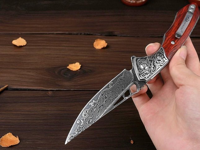 Couteau manche en bois artisanal