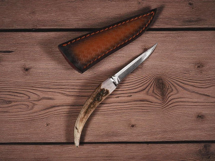 Couteau manche en bois de cerf