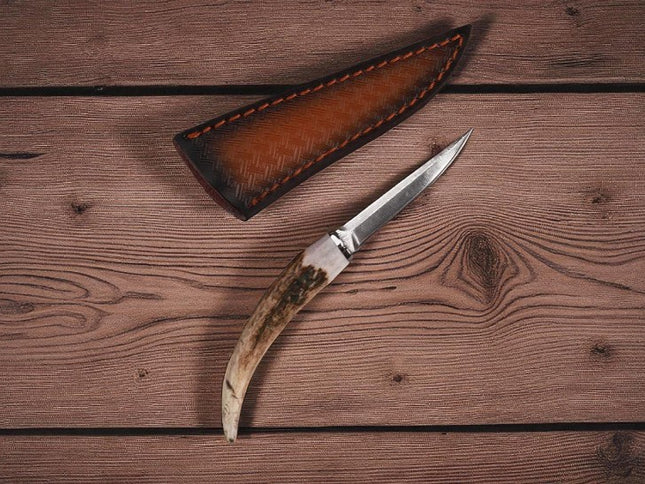 Couteau manche en bois de cerf