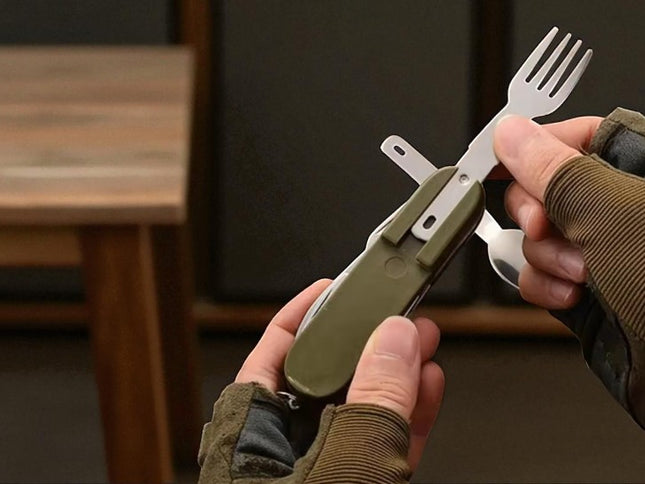 Couteau militaire cuillère fourchette