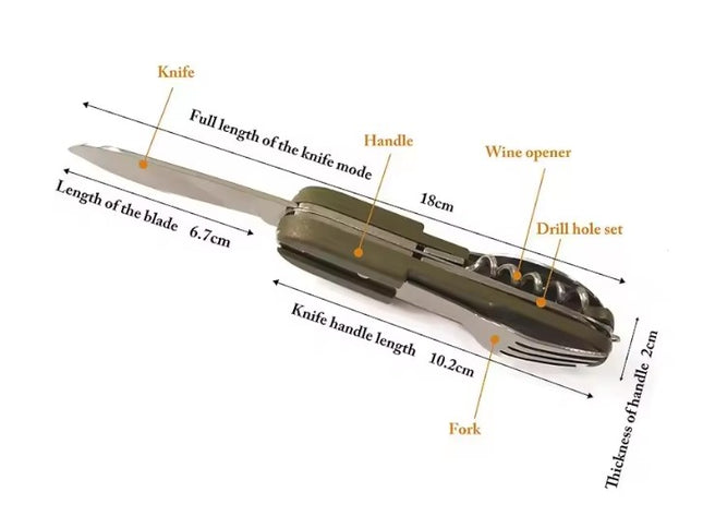 Couteau militaire fourchette cuillère