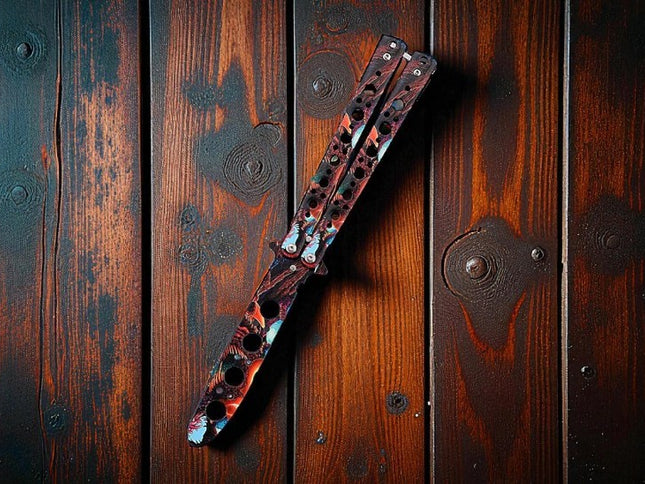 Couteau papillon customisé