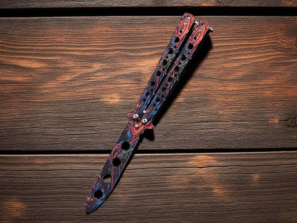 Couteau papillon personnalisé original