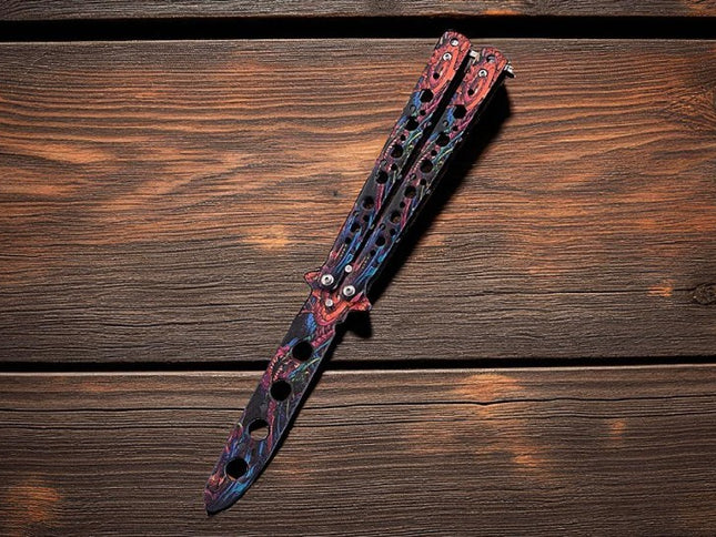 Couteau papillon personnalisé original