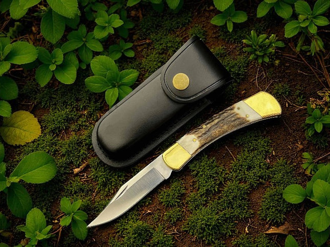 Couteau pliant bois de cerf