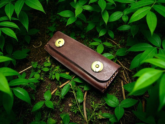 Couteau pliant cuir etui 