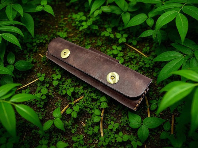 Couteau pliant étui cuir