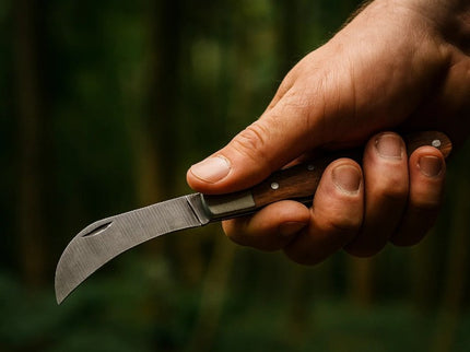 Couteau serpette pliant