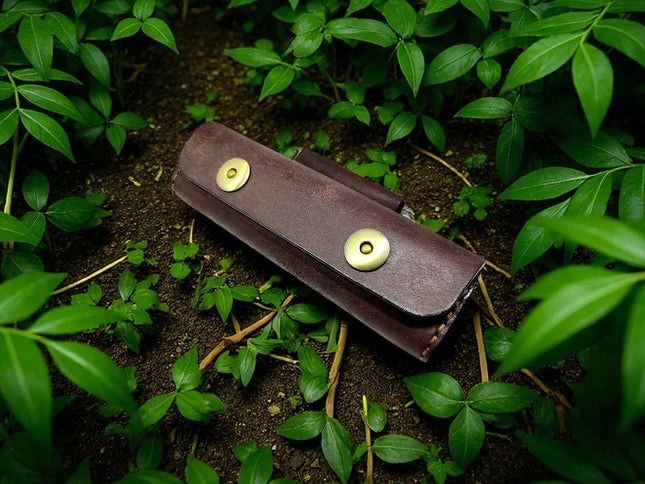 Cuir etui couteaux pliant