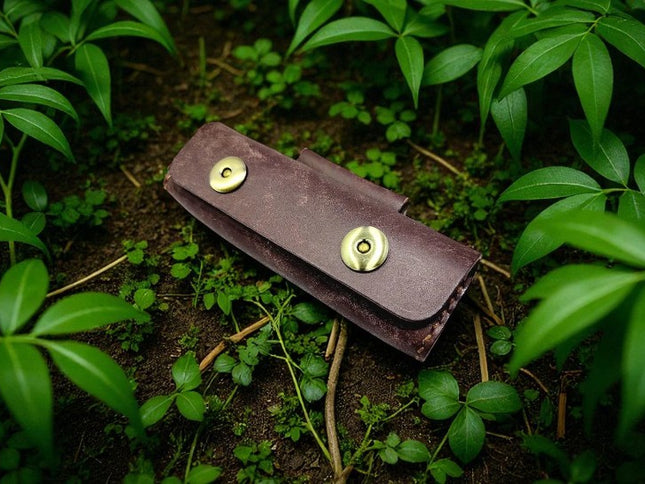 Etui cuir couteaux pliant