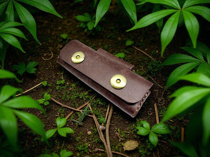 Etui en cuir couteau pliant
