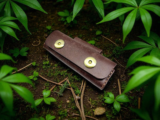 Etui en cuir couteau pliant