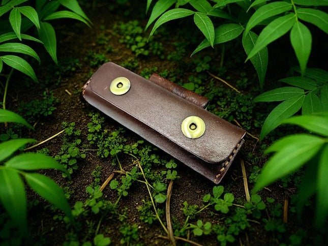 Pliant cuir etui couteau