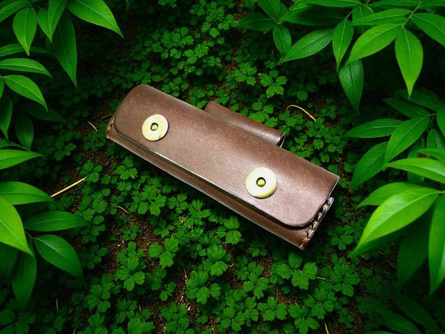 Pliant etui cuir couteaux