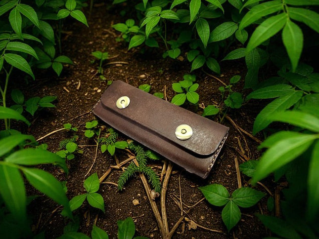 Étui cuir couteau pliant