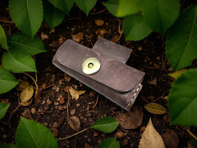 Étui cuir couteaux pliant