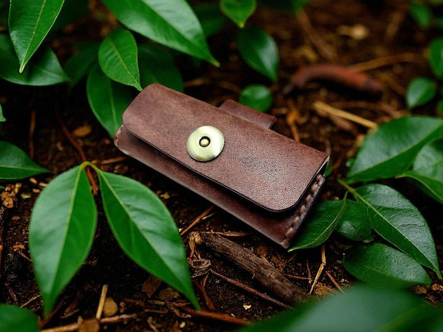 Étui cuir pliant couteau