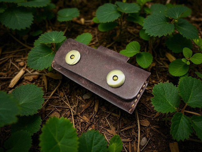 Étui cuir pliant couteaux